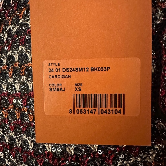 Missoni Multicolor Sequin Embellished Knitted Open Cardigan Size XS NWT - Picture 11 of 13